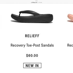 FitFlop size 8 Womens Black Sandal